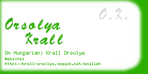 orsolya krall business card